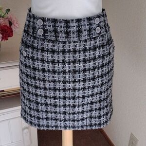 Ann Taylor Loft Woven Plaid Skirt